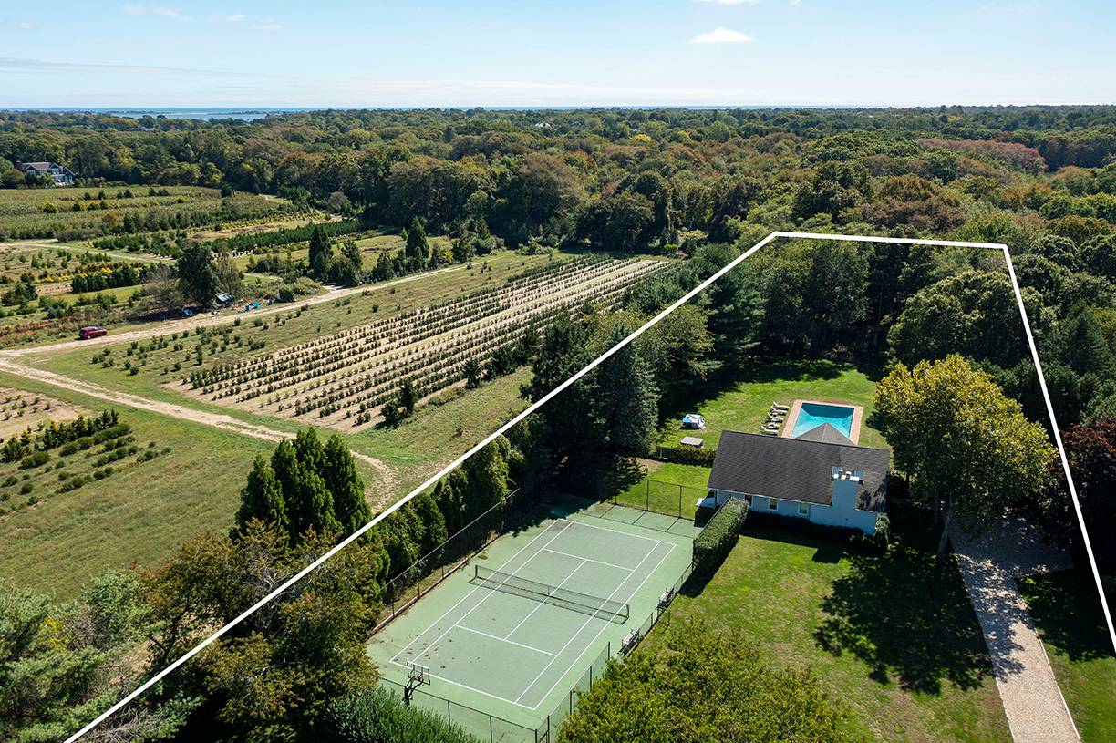 286 7 Ponds Towd Road Water Mill, NY 11976 - Photo 2 of 5 aerial view of a house with a yard