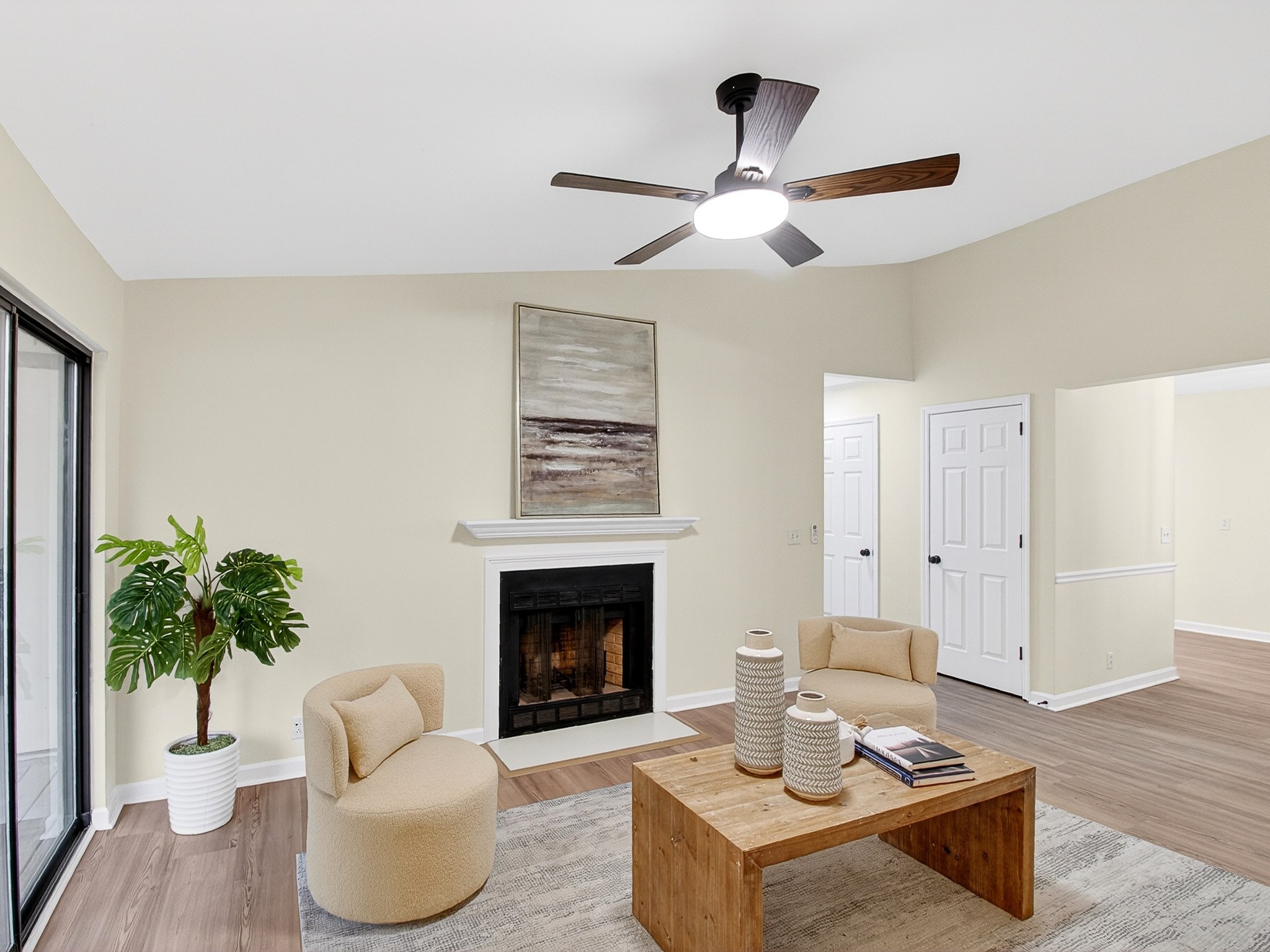 159 Hicks Road Nashville, TN 37221 - Photo 6 of 46 a living room with furniture and a fireplace