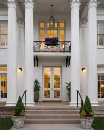 a living room with furniture a fireplace and flat screen tv