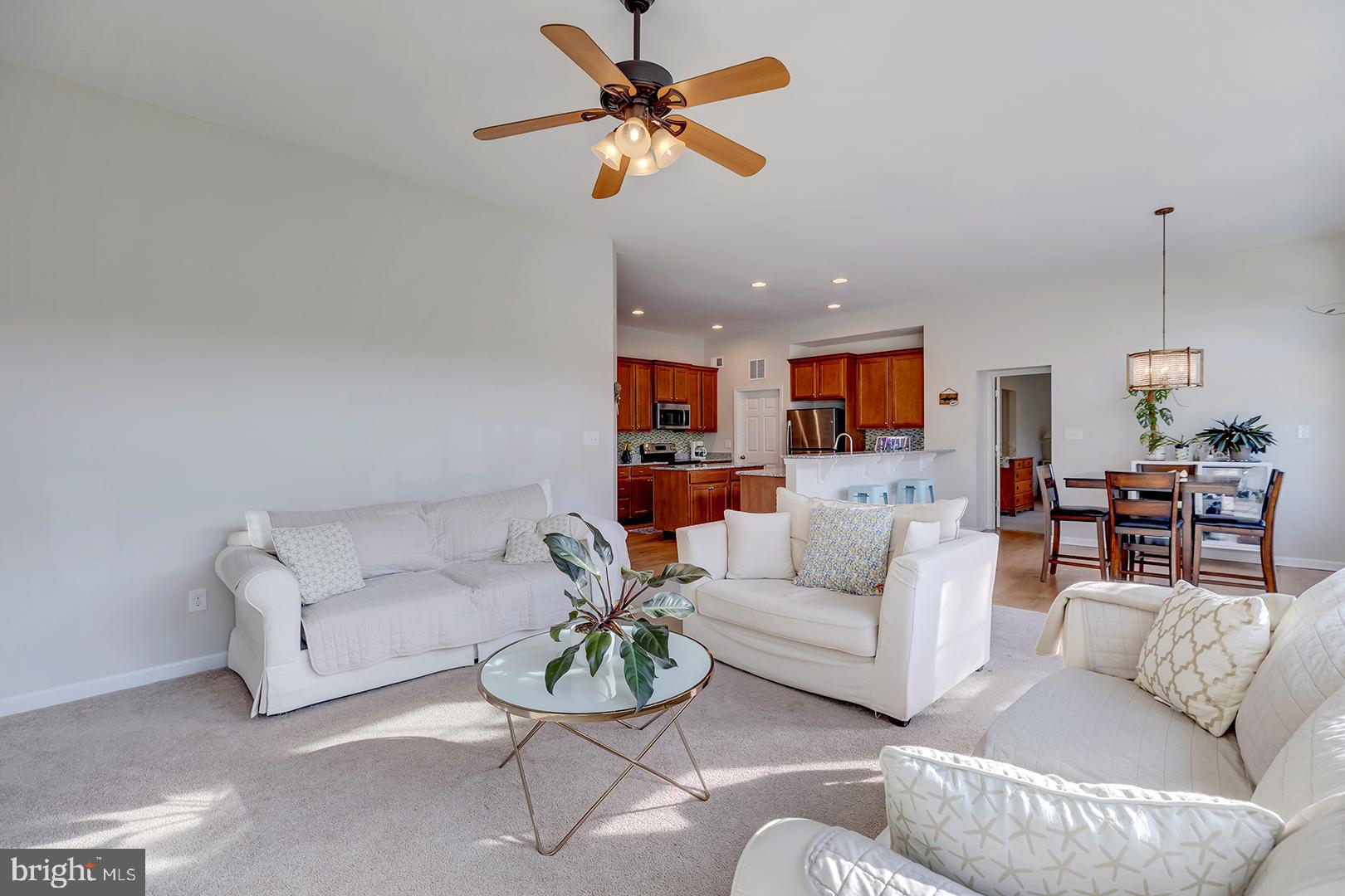 117 Carriage Drive Milton, DE 19968 - Photo 11 of 62 a living room with furniture kitchen view and a chandelier