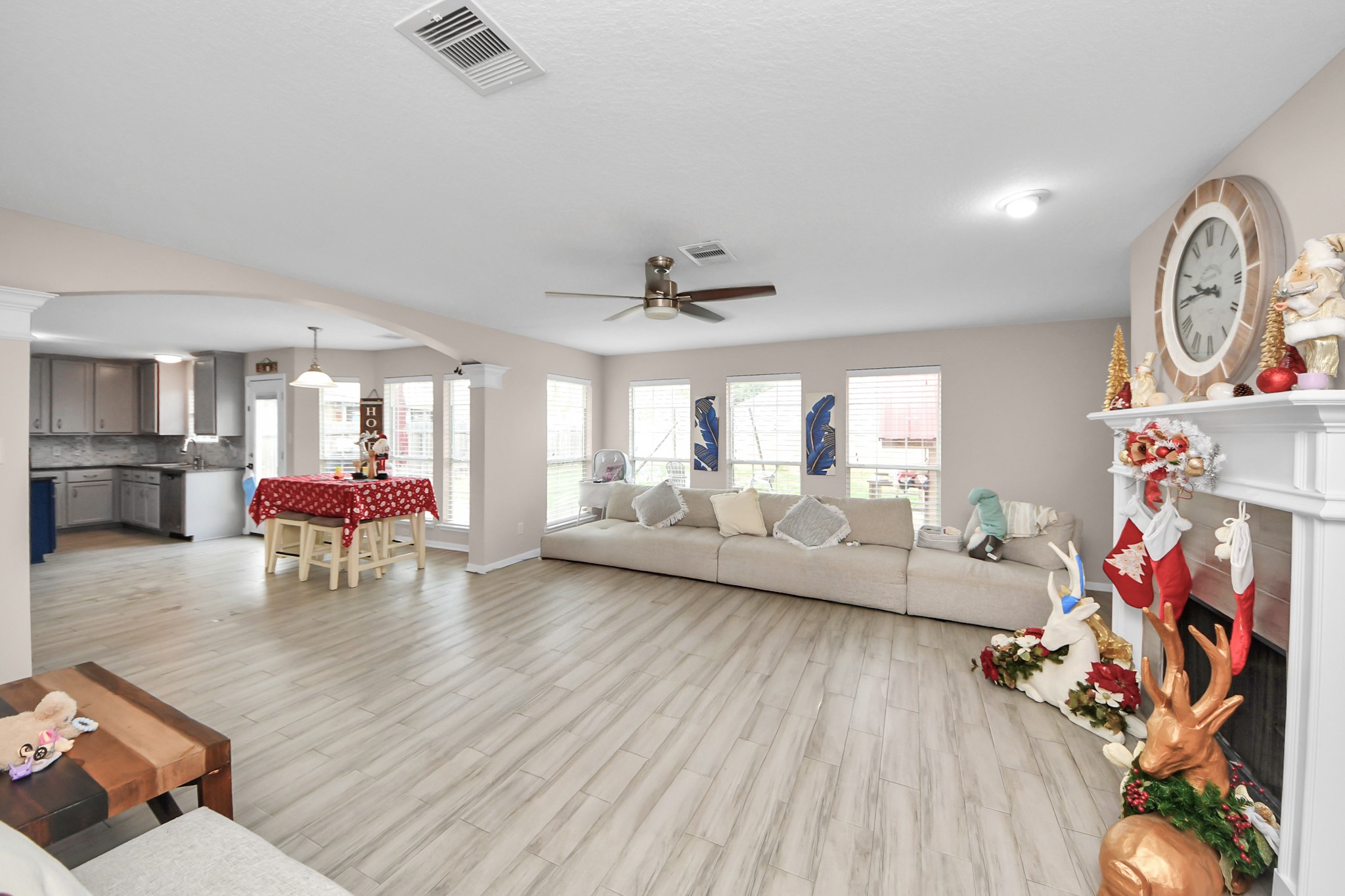 515 Spindle Ridge Drive Spring, TX 77386 - Photo 31 of 47 a living room with furniture and a wooden floor