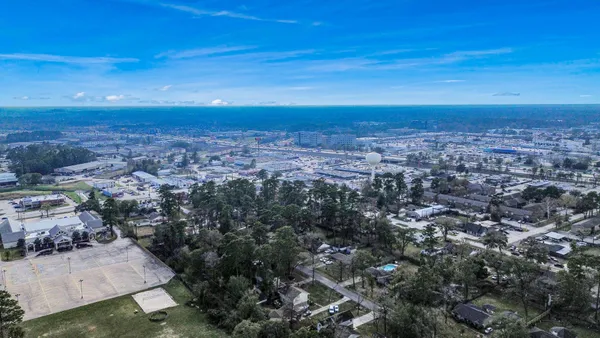 an aerial view of multiple house