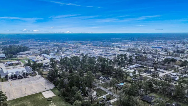 an aerial view of multiple house