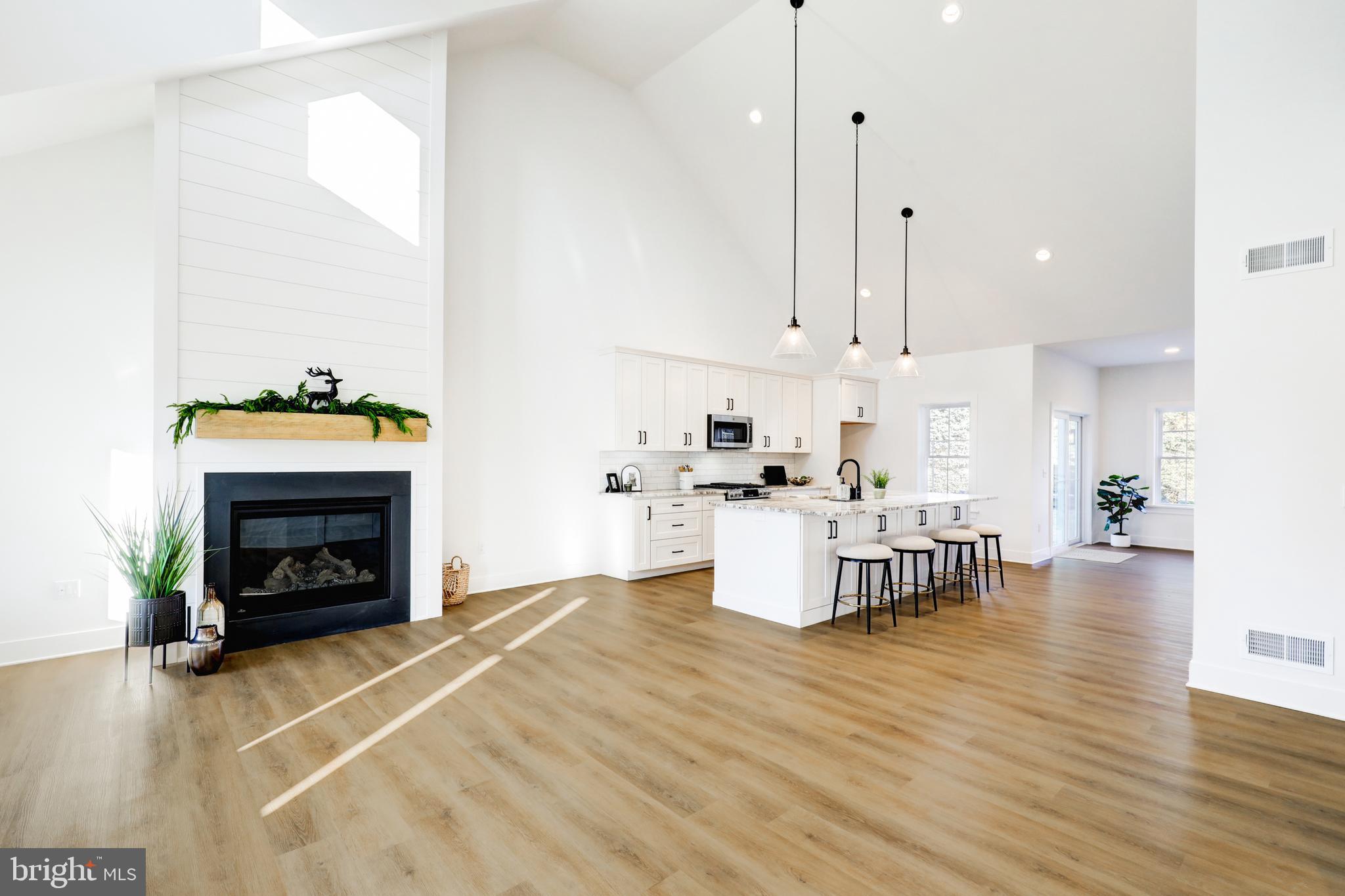 220 Parkside Place Lancaster, PA 17602 - Photo 3 of 49 a living room with furniture a fireplace and kitchen view