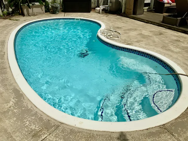 a view of a swimming pool
