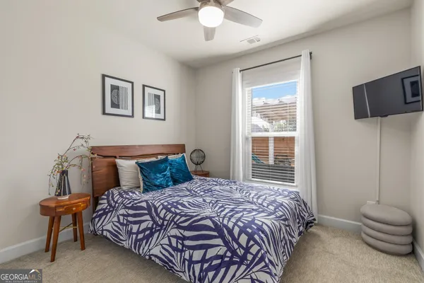 a view of city from a balcony