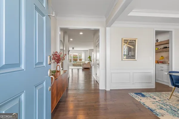 a workspace with furniture and window