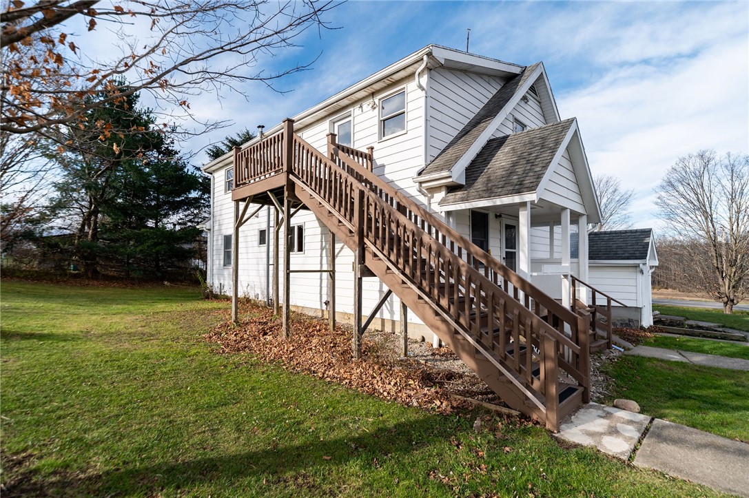 1153 Wyoming Road Covington, NY 14591 - Photo 28 of 36 back stairs to 2nd floor apartment