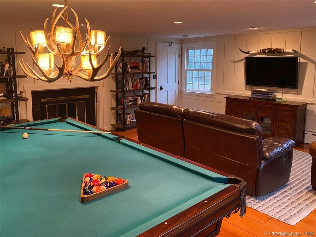 231 Turtle Back Road New Canaan, CT 06840 - Photo 27 of 29 Bonus/game room with pool table and dart board