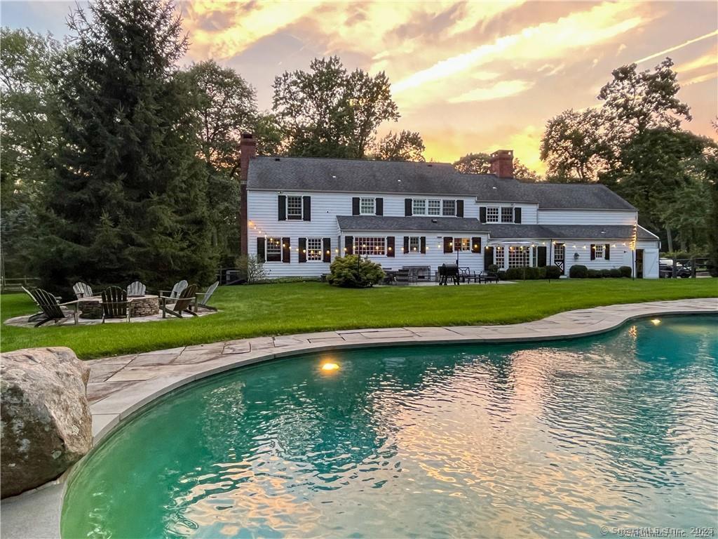 231 Turtle Back Road New Canaan, CT 06840 - Photo 29 of 29 Backyard with pool
