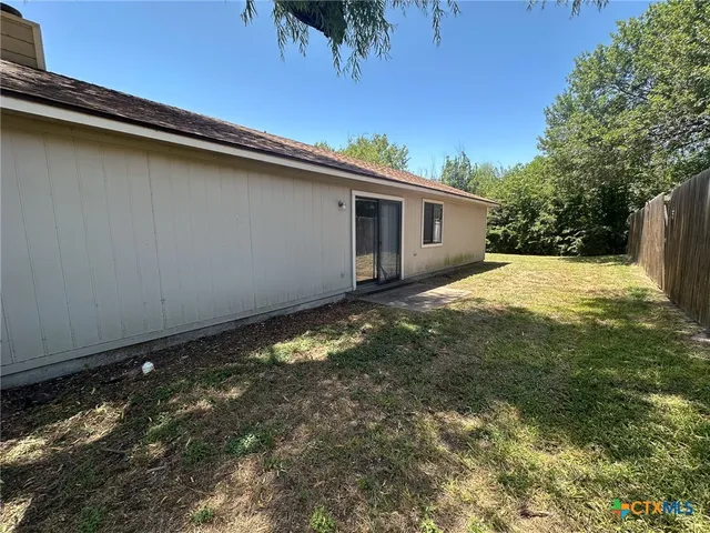 a backyard of a house