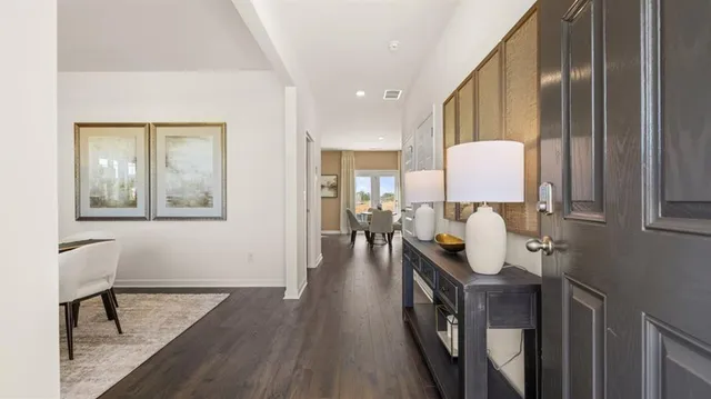 a view of living room and dining room