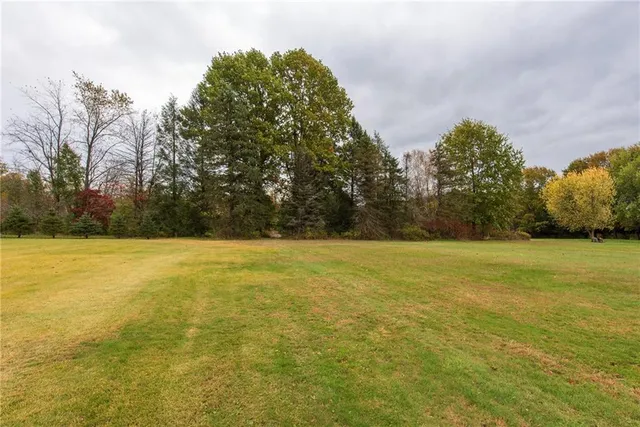 a view of yard with house in background