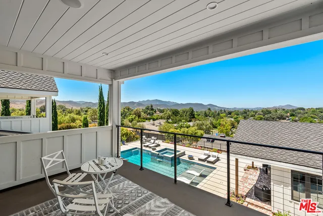 a view of a city from a balcony