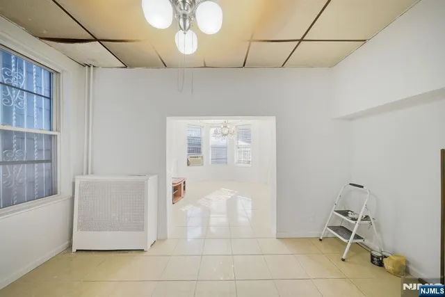 a view of a room with refrigerator