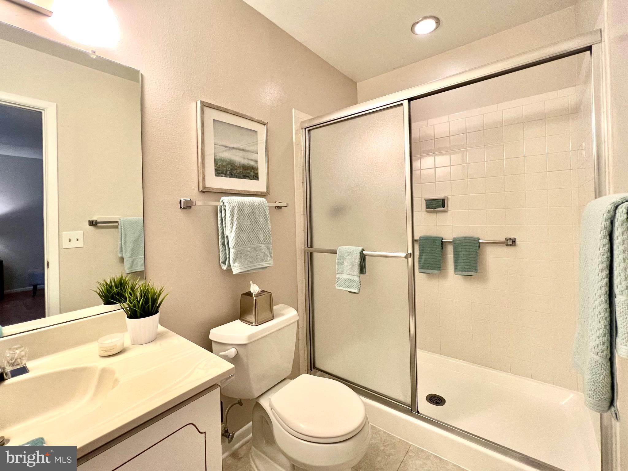 3413 St Leonards Court, Unit 110A Silver Spring, MD 20906 - Photo 17 of 50 Primary bath with walk-in shower.