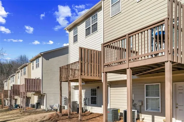 a front view of a house with a balcony