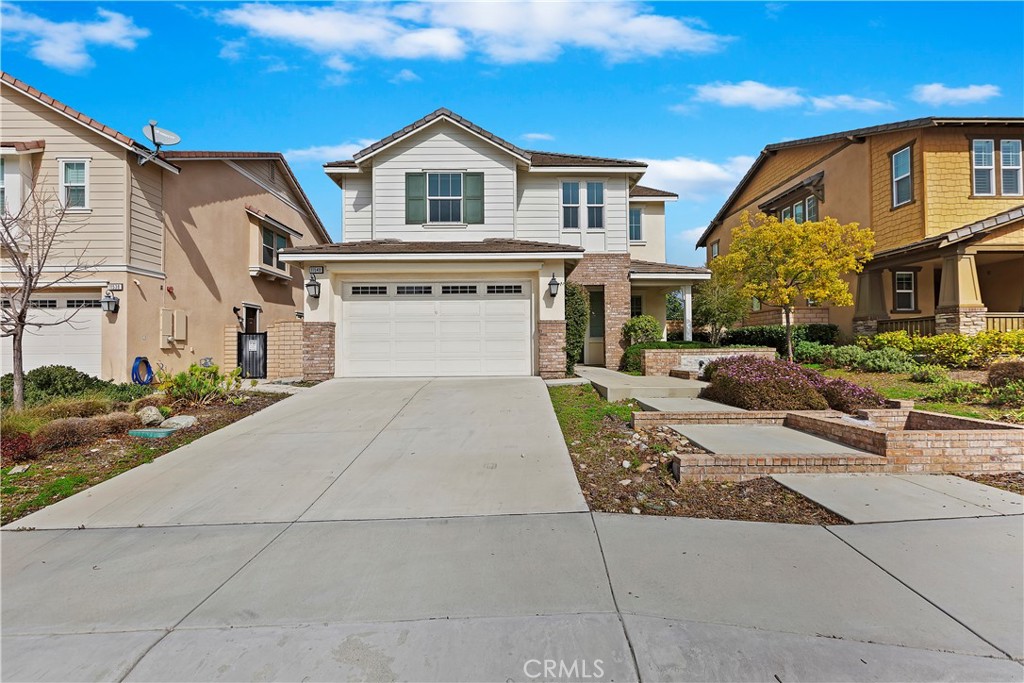 a front view of a house with entertaining space