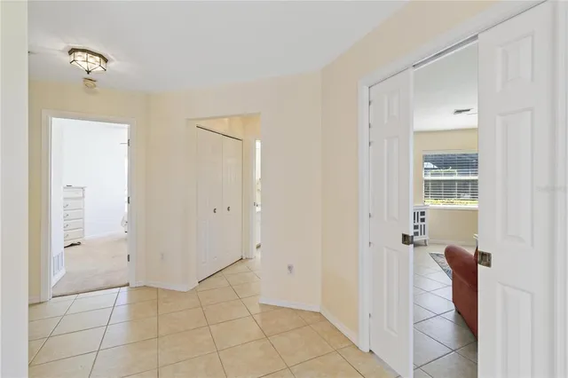 a view of a room with an entryway