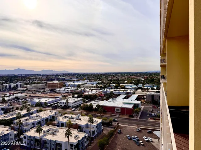 an aerial view of a city