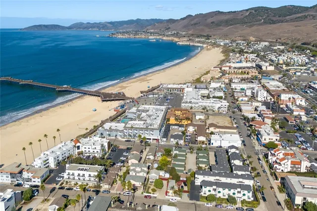 a view of city and mountain