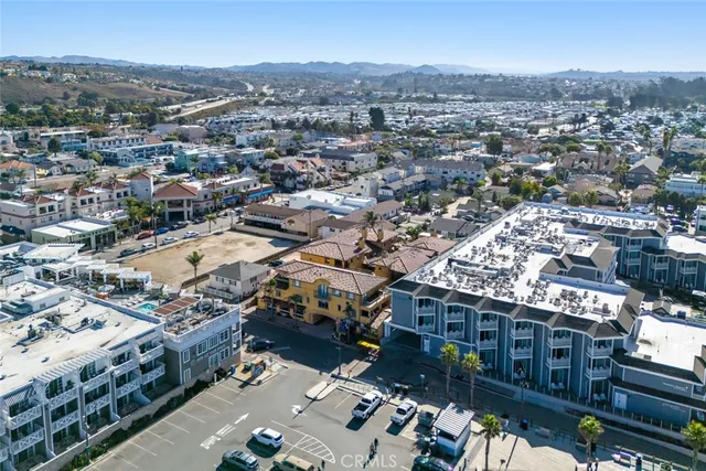 an aerial view of a city