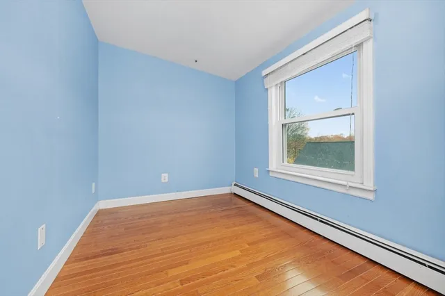 an empty room with window