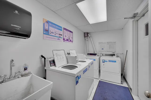 a room with storage and utility