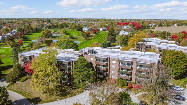a view of a chairs and table in the backyard