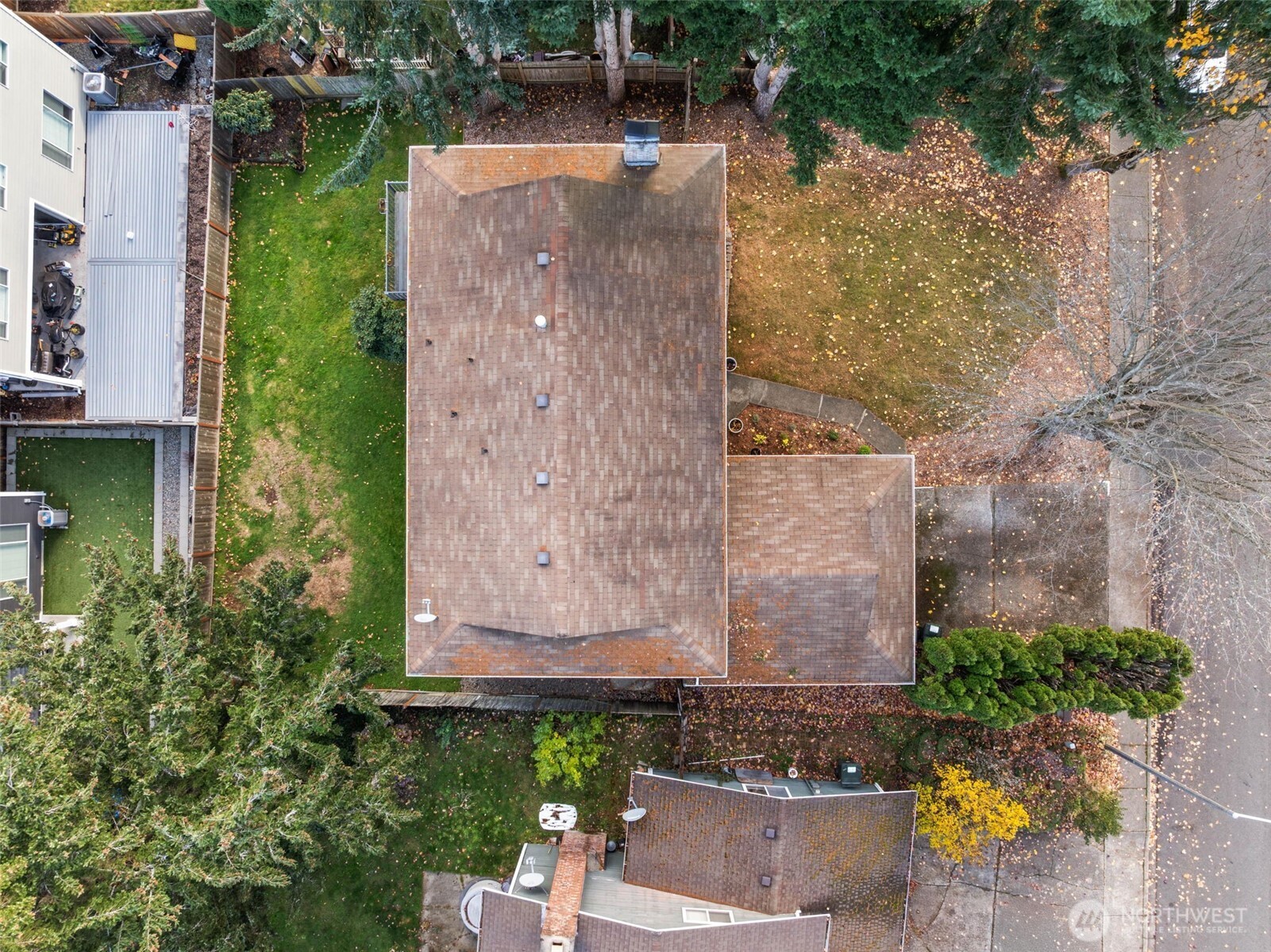 19234 121st Place Southeast Kent, WA 98031 - Photo 32 of 37 an aerial view of a house with a yard and large tree
