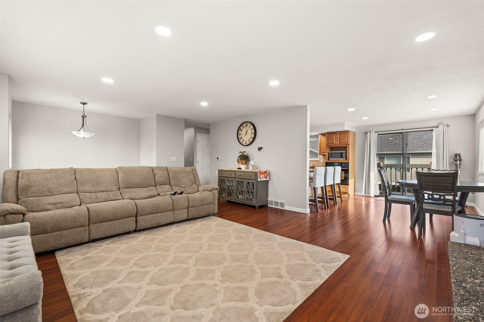 19234 121st Place Southeast Kent, WA 98031 - Photo 4 of 37 a living room with furniture and a wooden floor