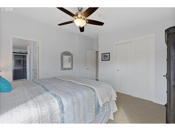 a view of a chandelier fan