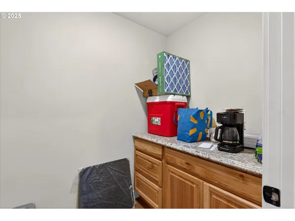 a room with storage and utility