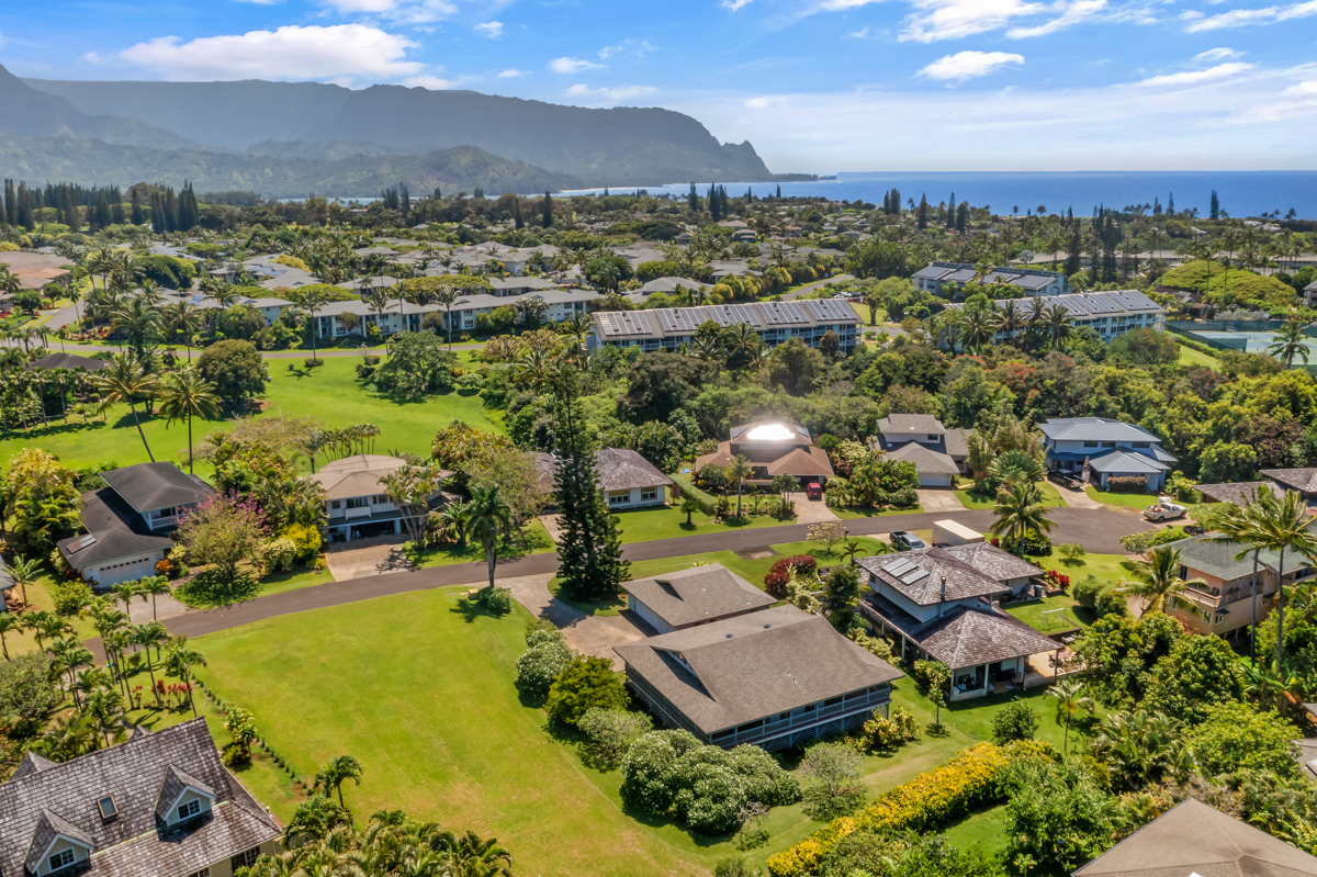 4890 Akai Road Princeville, HI 96722 - Photo 13 of 15 an aerial view of residential houses with outdoor space