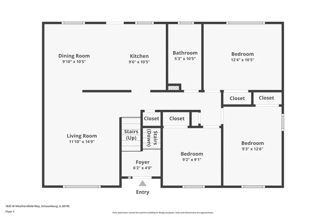 $449,900 | 1835 West Weathersfield Way, Schaumburg, IL 60193