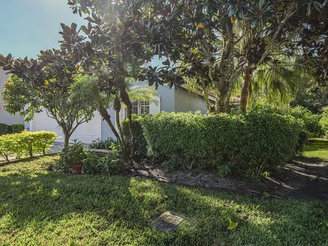 a view of backyard with green space