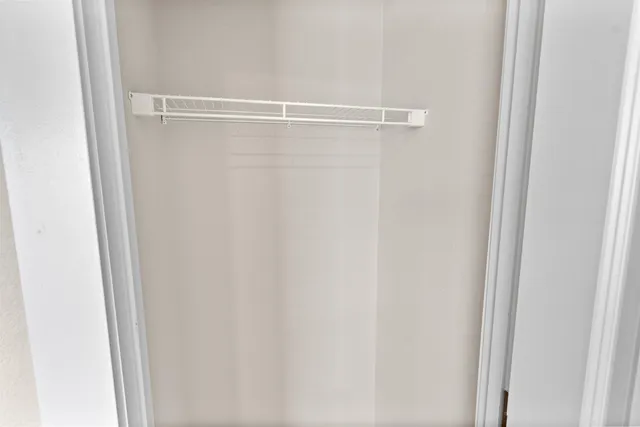 a close up view of racks on the wall