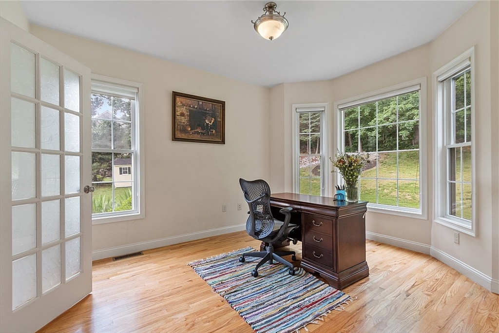 204 Littleton County Road Harvard, MA 01451 - Photo 17 of 42 a view of a workspace with wooden floor and a window