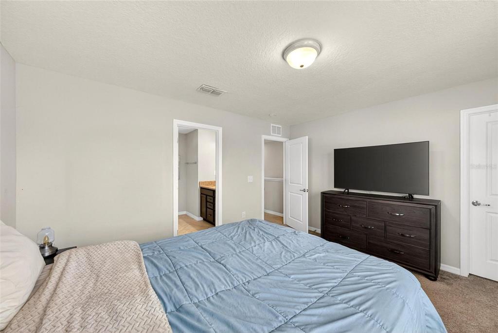 2100 Gopher Tortoise Terrace Oakland, FL 34787 - Photo 32 of 58 a bedroom with a bed and a flat screen tv