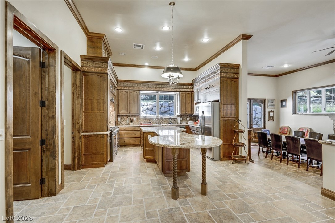 264 Crestview Drive Mount Charleston, NV 89124 - Photo 26 of 78 This spacious kitchen and dining area offers ample room for daily living and entertaining.