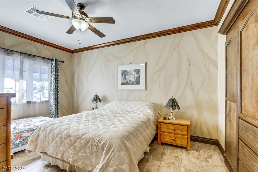 264 Crestview Drive Mount Charleston, NV 89124 - Photo 43 of 78 This cozy room offers comfort and classic charm, perfect for unwinding after a long day.