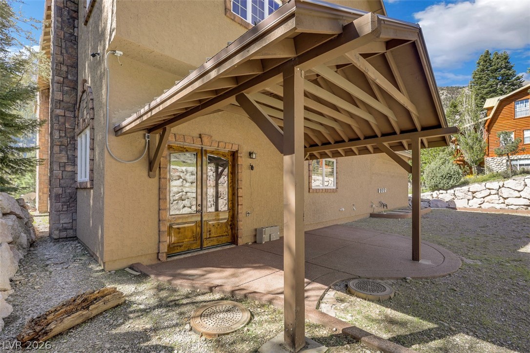 264 Crestview Drive Mount Charleston, NV 89124 - Photo 68 of 78 This inviting patio area offers a perfect spot for relaxation and outdoor enjoyment.