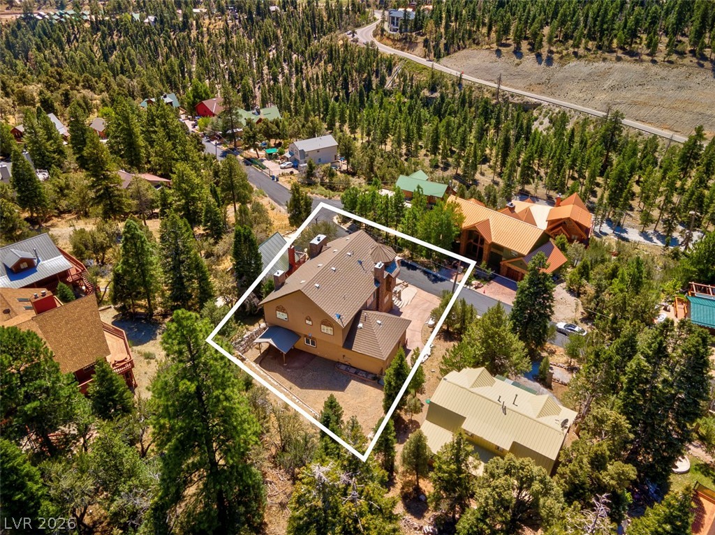 264 Crestview Drive Mount Charleston, NV 89124 - Photo 72 of 78 This captivating property is nestled among tall pines, offering a serene retreat.