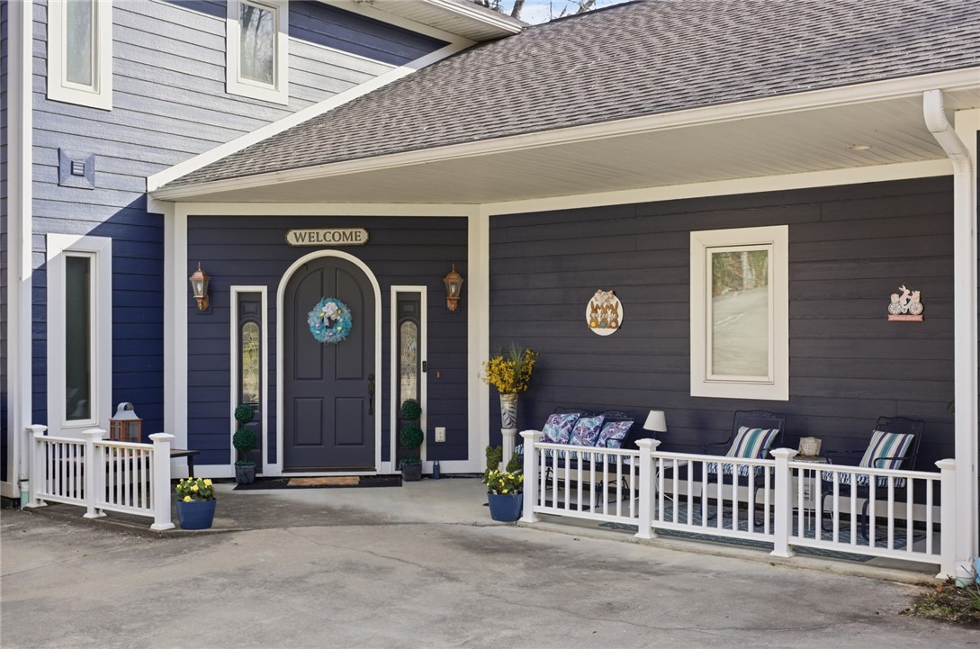 This charming home offers inviting curb appeal and a welcoming entrance for residents and guests.