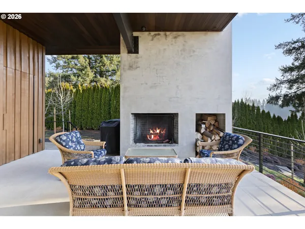 a outdoor space with lots of tables and chairs