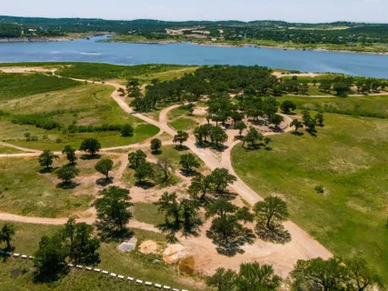 a view of a lake with houses