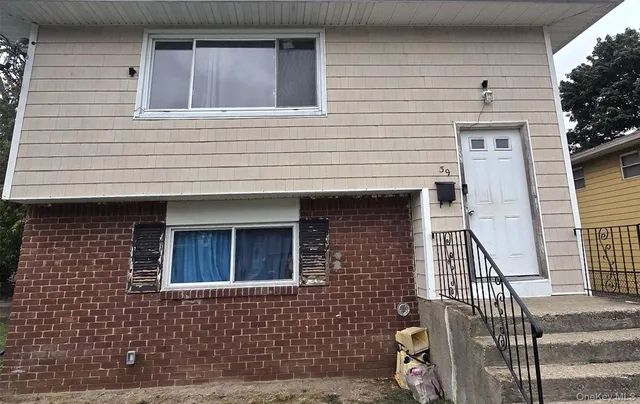 a front view of a house