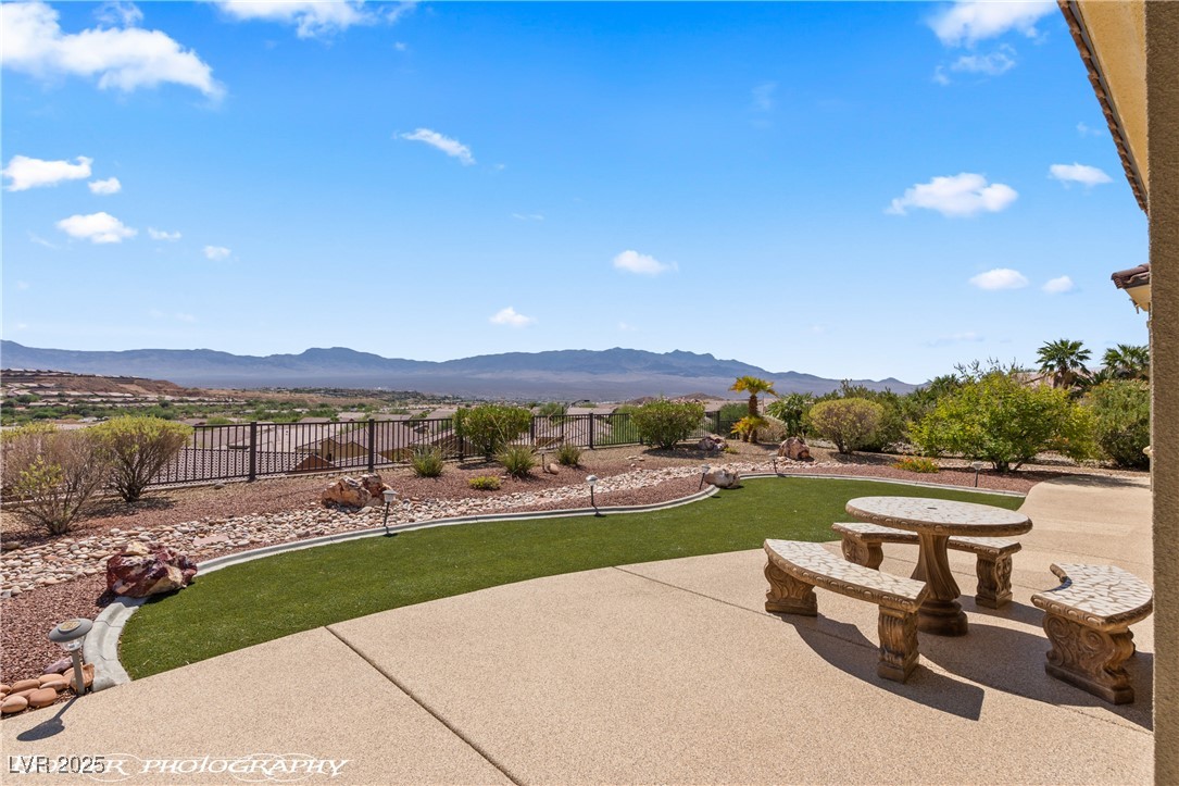 1348 Basin View Mesquite, NV 89034 - Photo 53 of 70 View of patio / terrace with a mountain view