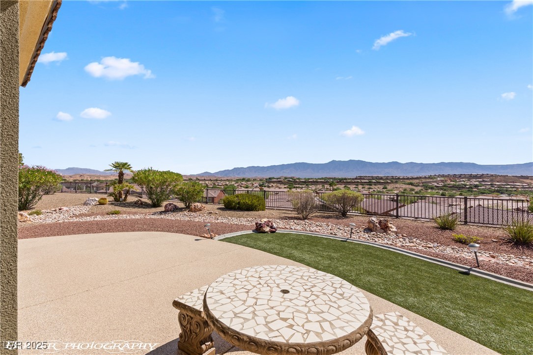 1348 Basin View Mesquite, NV 89034 - Photo 54 of 70 View of patio with a mountain view