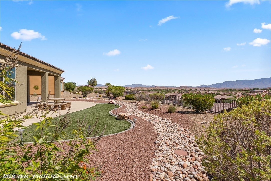 1348 Basin View Mesquite, NV 89034 - Photo 56 of 70 View of yard with a patio and a mountain view